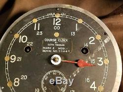 Rare WWII Seth Thomas Course Zig Zag sub avoidance U. S. Navy Ships Clock- 6 in