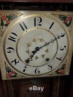 Rare antique seth thomas, eli terry wood works clock, circa 1829