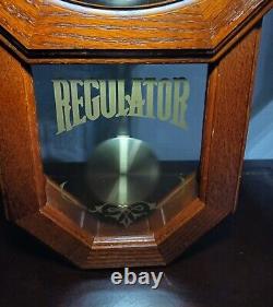 Regulator Pendulum Wall Clock By Seth Thomas Light Wood Analog Display