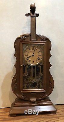 Reproduction Seth Thomas Violin Mantle Table Shelf Clock