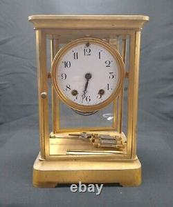 Restore Project Antique SETH THOMAS Crystal Regulator Clock AS-IS For PARTS