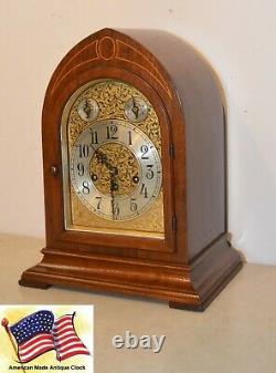 Restored Grand Seth Thomas Chime 70 1928 Antique Cabinet Clock In Mahogany