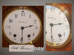 Restored Rare Seth Thomas Antique Touraine-1910 Fine Cabinet Clock In Mahogany