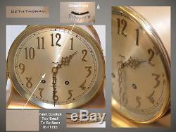 Restored & Rare Seth Thomas Celtic-1921 Brass & Bronze Antique Ships Bell Clock