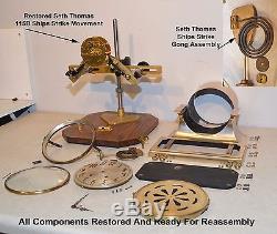 Restored & Rare Seth Thomas Celtic-1921 Brass & Bronze Antique Ships Bell Clock