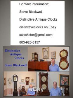 Restored Seth Thomas Antique Chime 102 -1914 Wall Clock In Ribbon Mahogany