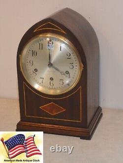 Restored Seth Thomas Antique Petite Westminster Chime Clock 95-1926 In Mahogany