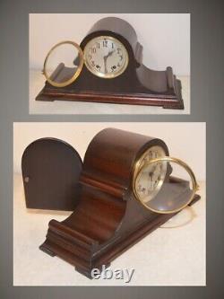 Restored Seth Thomas Antique Tambour No. 4-1921 Time & Strike Clock In Mahogany