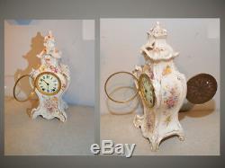 Restored Seth Thomas Beta-1896 Fine Porcelain Case Antique Mantle Clock