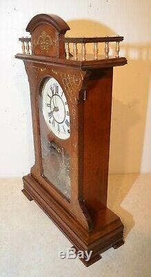 Restored Seth Thomas Buffalo-1885 City Series Antique Cabinet Clock In Walnut