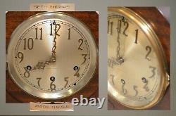 Restored Seth Thomas Chime 98 1928 Antique Clock In Mahogany With Inlays
