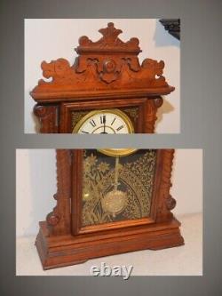 Restored Seth Thomas City Series Bangor-1884 Time & Hour Strike Clock In Walnut