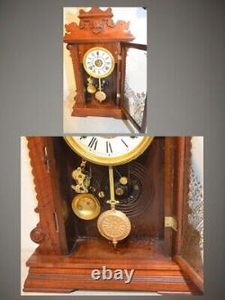 Restored Seth Thomas City Series Bangor-1884 Time & Hour Strike Clock In Walnut