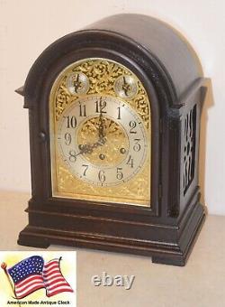 Restored Seth Thomas Grand Antique Westminster Chime Clock #73-1921 In Mahogany