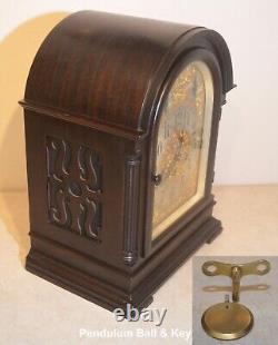 Restored Seth Thomas Grand Antique Westminster Chime Clock #73-1921 In Mahogany