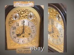 Restored Seth Thomas Grand Antique Westminster Chime Clock #73-1921 In Mahogany