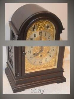 Restored Seth Thomas Grand Antique Westminster Chime Clock #73-1921 In Mahogany