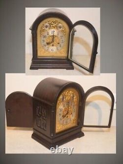 Restored Seth Thomas Grand Antique Westminster Chime Clock #73-1921 In Mahogany