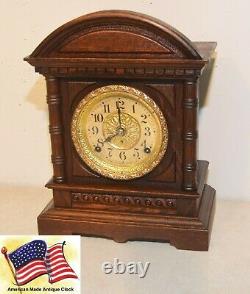 Restored Seth Thomas Kent 1905 Fine Antique Cabinet Clock In Fumed Oak