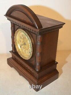 Restored Seth Thomas Kent 1905 Fine Antique Cabinet Clock In Fumed Oak