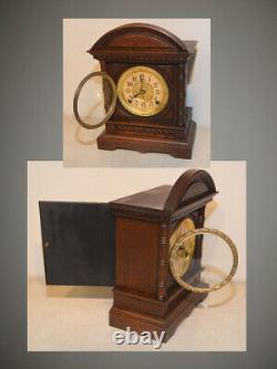 Restored Seth Thomas Kent 1905 Fine Antique Cabinet Clock In Fumed Oak