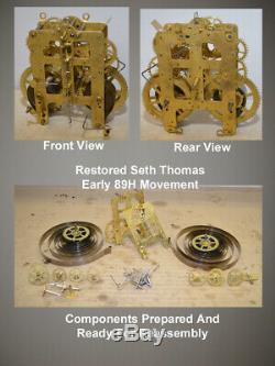 Restored Seth Thomas Kent 1905 Fine & Rare Antique City Series Cabinet Clock