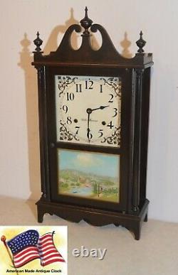 Restored Seth Thomas Plymouth 1921 Mahogany Pillar & Scroll Antique Clock