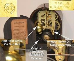 Restored Seth Thomas Prospect # 00-1913 Mahogany Time & Strike Antique Clock