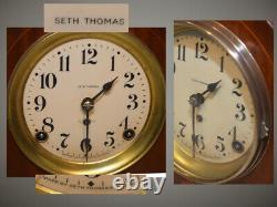 Restored Seth Thomas Prospect 2 1913 Fine Antique Cabinet Clock In Mahogany