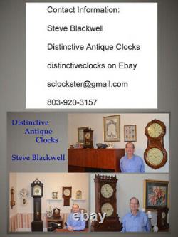 Restored Seth Thomas Rare&grand Hecla 1885 Mahogany Antique Cabinet Clock