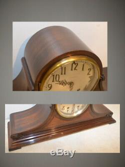 Restored Seth Thomas Tambour 21-1928 Antique Mahagony Time & Strike Clock