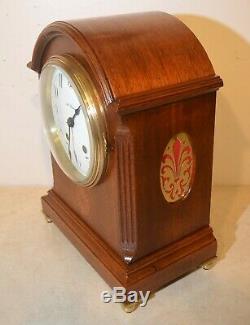 Restored Seth Thomas Tory-1913 Antique Cabinet Clock In Mahogany With Inlays