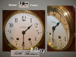 Restored Seth Thomas Tory-1913 Antique Cabinet Clock In Mahogany With Inlays