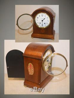 Restored Seth Thomas Tory-1913 Antique Cabinet Clock In Mahogany With Inlays