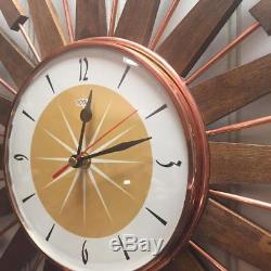 Royale Mid Century Seth Thomas Style Starburst Clock Hand Made in the UK BO3
