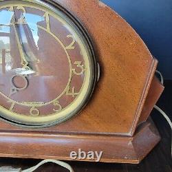 SETH THOMAS ANTIQUE Mantle CLOCK Art Deco electric salvage parts 1940s