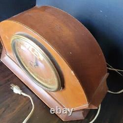 SETH THOMAS ANTIQUE Mantle CLOCK Art Deco electric salvage parts 1940s