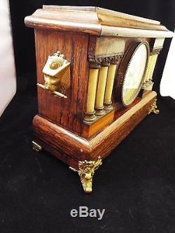 SETH THOMAS Adamantine Clock Shelf/Mantle 6 columns Clock