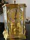 Seth Thomas Beveled Etched Glass Brass Anniversary Clock