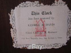 SETH THOMAS CALENDAR CLOCK, FASHION #2 SOUTHERN CALENDAR CLOCK CO. Ca. 1876