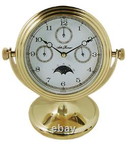 SETH THOMAS Clock, Multifunctional COMMANDER Clock, Solid Brass Case Gimbel Base