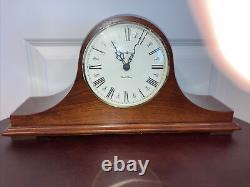 SETH THOMAS Dual Chime Westminster Mantel Shelf Cherry Wood Quartz Clock Works