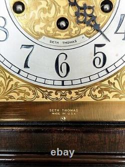 SETH THOMAS GRAND ANTIQUE CHIME CLOCK #70 BEAUTIFUL CONDITION! Circa 1928