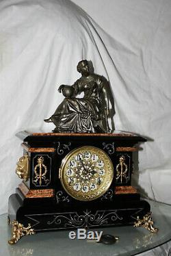 SETH THOMAS Mantel Antique Clock -VICTOR- c/1898 D-April-CLOCK AFTER RESTORATION