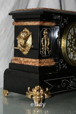 SETH THOMAS Mantel Antique Clock -VICTOR- c/1898 D-April-CLOCK AFTER RESTORATION