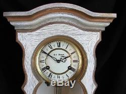 SETH THOMAS WALL CLOCK SHABBY COASTAL CHIMING c. 1960'S UNUSUAL