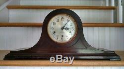 SETH THOMAS WESMINSTER MANTEL CLOCK antique vintage wood chime pendulum key