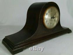 SETH THOMAS WESMINSTER MANTEL CLOCK antique vintage wood chime pendulum key