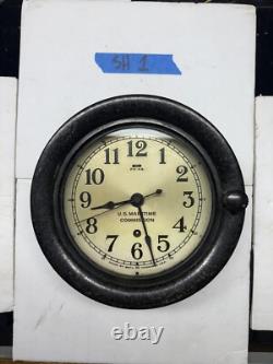 (SH1) Antique Seth Thomas Us Navy Maritime Commission Ships Bakelite Deck Clock