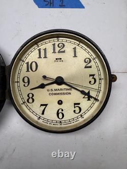 (SH1) Antique Seth Thomas Us Navy Maritime Commission Ships Bakelite Deck Clock